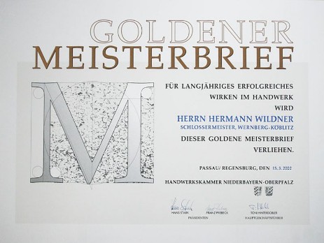 Goldener Meisterbrief